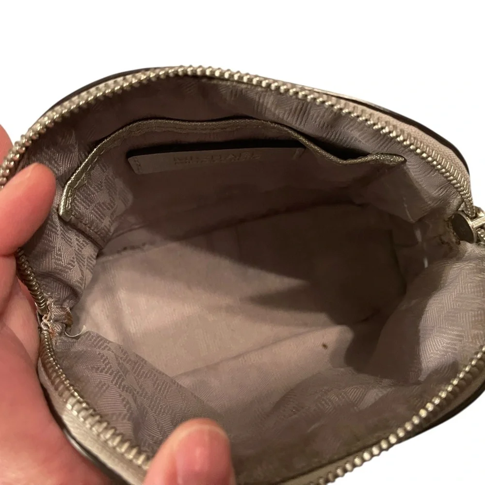 Michael Kors Silver Metallic Cosmetic Bag - Picture 5 of 5